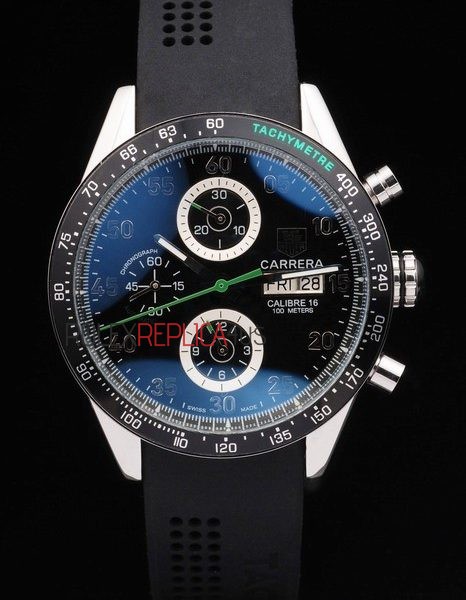 virtuemart_product_2374rolex-replica-orologi-copia-imitazione-rolex-omega Tag-Heuer carrera calibre 18 chrono black dial strip rubber-b replica orologio replica copia 4us623 - immagine 1