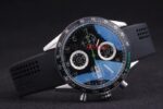 Tag-Heuer carrera calibre 18 chrono black dial strip rubber-b replica orologio replica copia 4us623 - immagine 6
