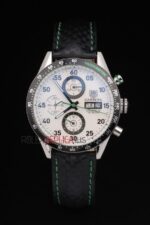 Tag-Heuer carrera chrono calibre 16 strip leather replica orologio replica copia 4us622 - immagine 4