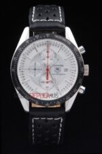 Tag-Heuer carrera chrono argentèè dial strip rubber-b replica orologio replica copia 4us620 - immagine 3