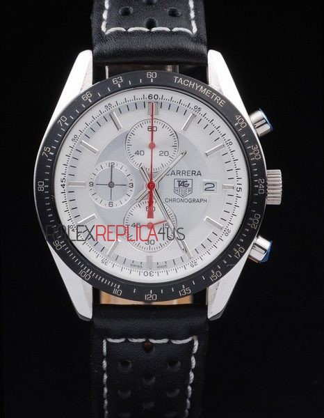 virtuemart_product_2409rolex-replica-orologi-copia-imitazione-rolex-omega Tag-Heuer carrera chrono argentèè dial strip rubber-b replica orologio replica copia 4us620 - immagine 1