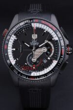 Tag-Heuer gran carrera calibre 37 chrono pro-hunter black dial strip rubber-b replica orologio replica copia 4us618 - immagine 3
