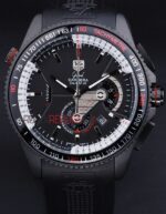 Tag-Heuer gran carrera calibre 37 chrono pro-hunter black dial strip rubber-b replica orologio replica copia 4us618
