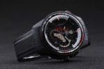 Tag-Heuer gran carrera calibre 37 chrono pro-hunter black dial strip rubber-b replica orologio replica copia 4us618 - immagine 4