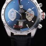 Tag-Heuer gran carrera calibre 17 chrono black dial strip leather replica orologio replica copia 4us617