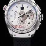 Tag-Heuer gran carrera calibre 36 chrono white dial strip rubber-b replica orologio replica copia 4us609