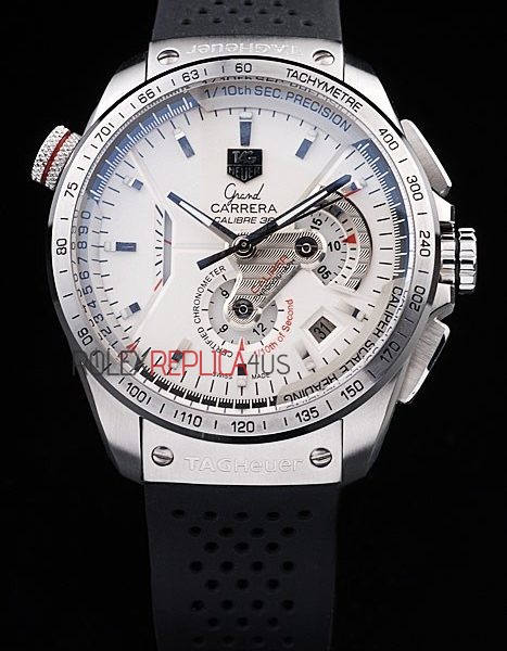 virtuemart_product_2639rolex-replica-orologi-copia-imitazione-rolex-omega Tag-Heuer gran carrera calibre 36 chrono white dial strip rubber-b replica orologio replica copia 4us609 - immagine 1