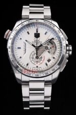 Tag-Heuer gran carrera calibre 36 chrono acciaio white dial replica orologio replica copia 4us610 - immagine 3