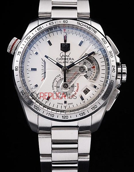 virtuemart_product_2649rolex-replica-orologi-copia-imitazione-rolex-omega Tag-Heuer gran carrera calibre 36 chrono acciaio white dial replica orologio replica copia 4us610 - immagine 1