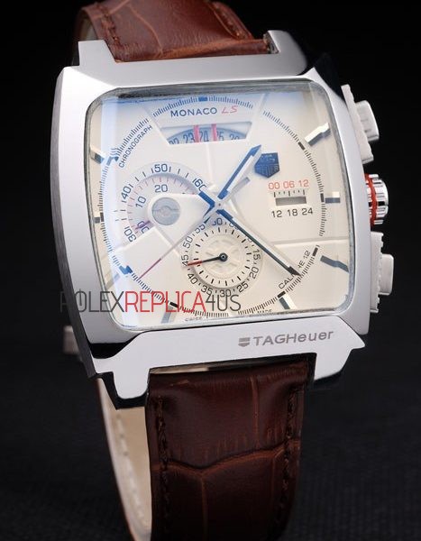 virtuemart_product_2690rolex-replica-orologi-copia-imitazione-rolex-omega Tag-Heuer gran carrera monaco chrono argentèè strip leather replica orologio replica copia 4us613 - immagine 1
