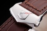Tag-Heuer gran carrera monaco chrono argentèè strip leather replica orologio replica copia 4us613 - immagine 10