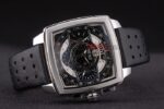 Tag-Heuer gran carrera monaco titanium chrono strip rubber-b replica orologio replica copia 4us614 - immagine 5