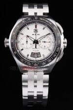 Tag-Heuer carrera SLR chrono replica acciaio white dial ceramichon orologio replica copia 4us615 - immagine 3