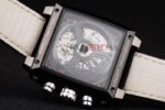 Tag-Heuer gran carrera monaco calibre 38 skeletron gulf chrono strip leather replica orologio replica copia 4us616 - immagine 7