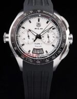 Tag-Heuer carrera SLR chrono replica white dial strip rubber-b orologio replica copia 4us606