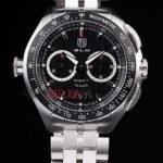 Tag-Heuer carrera SLR chrono replica acciaio black dial orologio replica copia 4us607