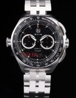Tag-Heuer carrera SLR chrono replica acciaio black dial orologio replica copia 4us607