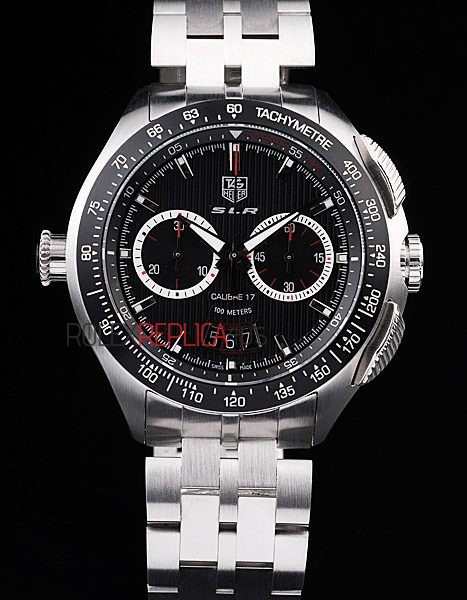 virtuemart_product_3773rolex-replica-orologi-copia-imitazione-rolex-omega Tag-Heuer carrera SLR chrono replica acciaio black dial orologio replica copia 4us607 - immagine 1