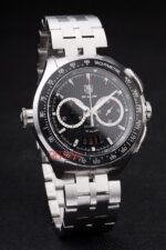 Tag-Heuer carrera SLR chrono replica acciaio black dial orologio replica copia 4us607 - immagine 4