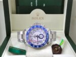 Rolex replica yacht master ll platinum ceramichon blue bezel orologio replica copia 4us535 - immagine 7