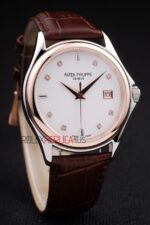 Patek Philippe replica acciaio rose gold strip leather M026 orologio replica copia 4us593 - immagine 3