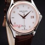 Patek Philippe replica acciaio rose gold strip leather M026 orologio replica copia 4us593