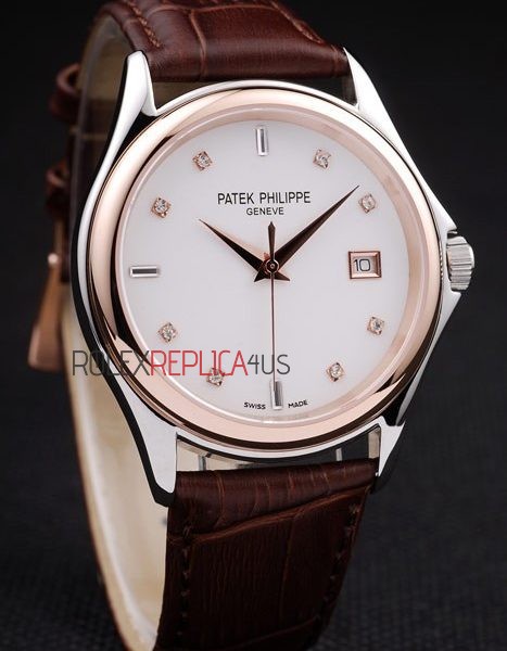 virtuemart_product_5873rolex-replica-orologi-copia-imitazione-rolex-omega Patek Philippe replica acciaio rose gold strip leather M026 orologio replica copia 4us593 - immagine 1