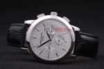 Patek Philippe replica chrono acciaio black dial strip leather orologio replica copia 4us596 - immagine 6
