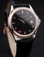 Patek Philippe replica acciaio rose gold black dial strip leather M026 orologio replica copia 4us598