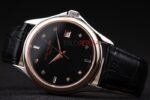 Patek Philippe replica acciaio rose gold black dial strip leather M026 orologio replica copia 4us598 - immagine 4