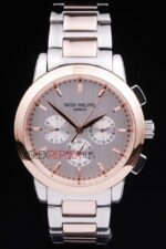 Patek Philippe replica chrono acciaio rose gold orologio replica copia 4us599 - immagine 3