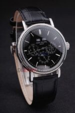 Patek Philippe replica chrono acciaio black dial strip leather orologio replica copia 4us600 - immagine 4