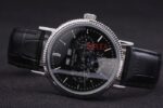 Patek Philippe replica chrono acciaio black dial strip leather orologio replica copia 4us600 - immagine 6