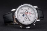 Patek Philippe replica chrono acciaio white dial strip leather orologio replica copia 4us601 - immagine 5