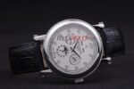 Patek Philippe replica chrono acciaio argentèè dial strip leather orologio replica copia 4us602 - immagine 4