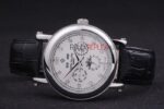 Patek Philippe replica chrono acciaio argentèè dial strip leather orologio replica copia 4us602 - immagine 5