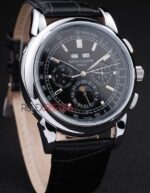 Patek Philippe replica chrono acciaio black dial orologio replica copia 4us604