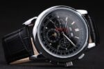 Patek Philippe replica chrono acciaio black dial orologio replica copia 4us604 - immagine 4