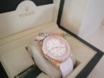 Rolex replica yacht master l rose gold strip rubber bay max white dial orologio replica copia 4us529 - immagine 5