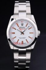 Rolex replica milgauss acciaio white dial orologio replica copia imitazione 4us522 - immagine 3