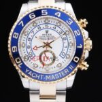 Rolex replica yacht master ll acciaio oro ceramichon blue bezel orologio replica copia 4us534