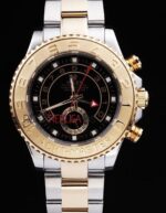 Rolex replica yacht master ll acciaio oro black dial orologio replica copia 4us536