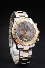 Rolex replica yacht master ll acciaio oro grey dial orologio replica copia 4us537 - immagine 4