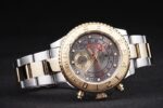 Rolex replica yacht master ll acciaio oro grey dial orologio replica copia 4us537 - immagine 6