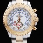 Rolex replica yacht master ll acciaio oro white dial orologio replica copia 4us538
