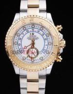 Rolex replica yacht master ll acciaio oro white dial orologio replica copia 4us538