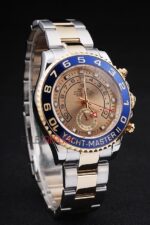 Rolex replica yacht master ll acciaio oro gold dial orologio replica copia 4us539 - immagine 4