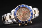 Rolex replica yacht master ll acciaio oro gold dial orologio replica copia 4us539 - immagine 5