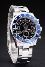 Rolex replica yacht master ll platinum blu bezel black dial orologio replica copia 4us543 - immagine 4