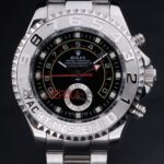 Rolex replica yacht master ll platinum black dial orologio replica copia 4us545